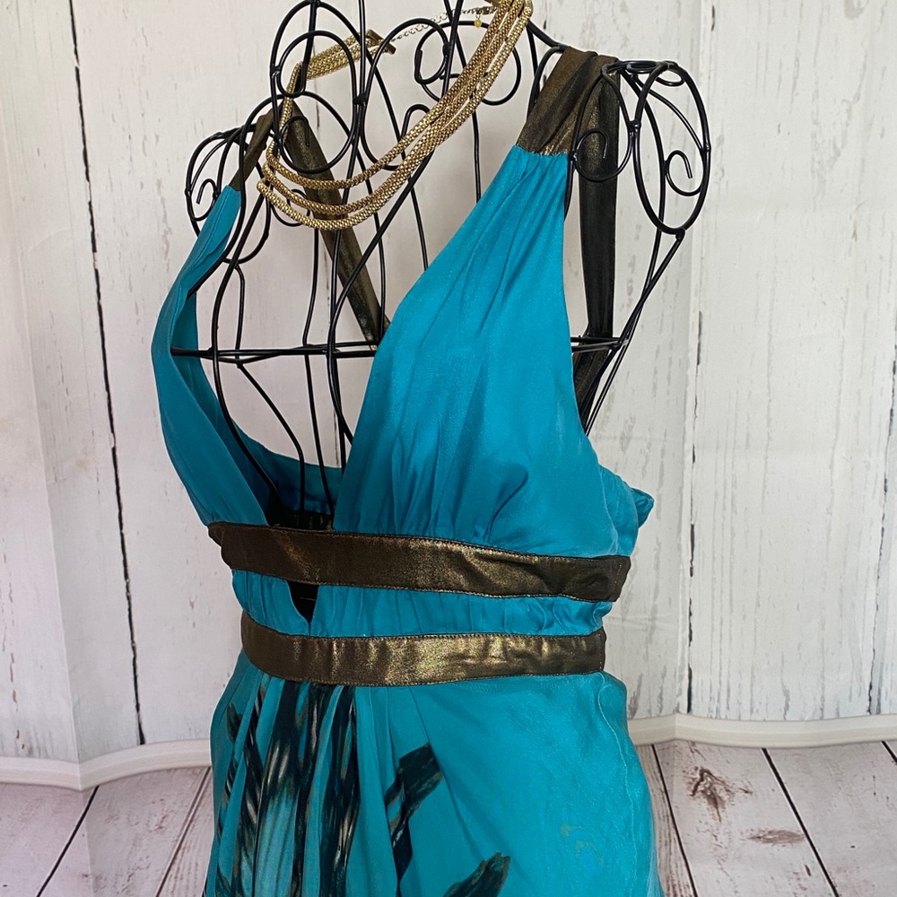 Bebe Maxi Dress 100% silk - Picture 8 of 12